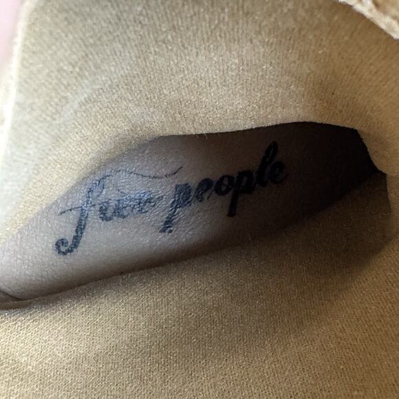 FREE PEOPLE Mel Slouch Boots Women’s Black Leather Size 6.5 Boho Western Chic - Picture 6 of 9